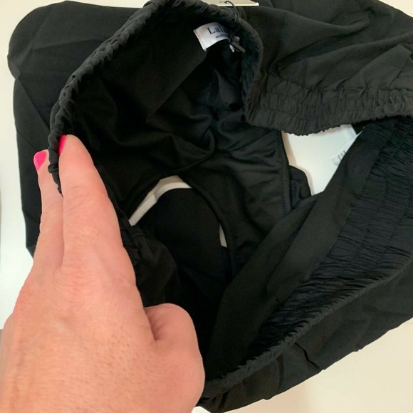 LaLaLa Womens NIB Zip Pocket Quick Dry Athletic Running Shorts with Liner XL - Picture 6 of 7